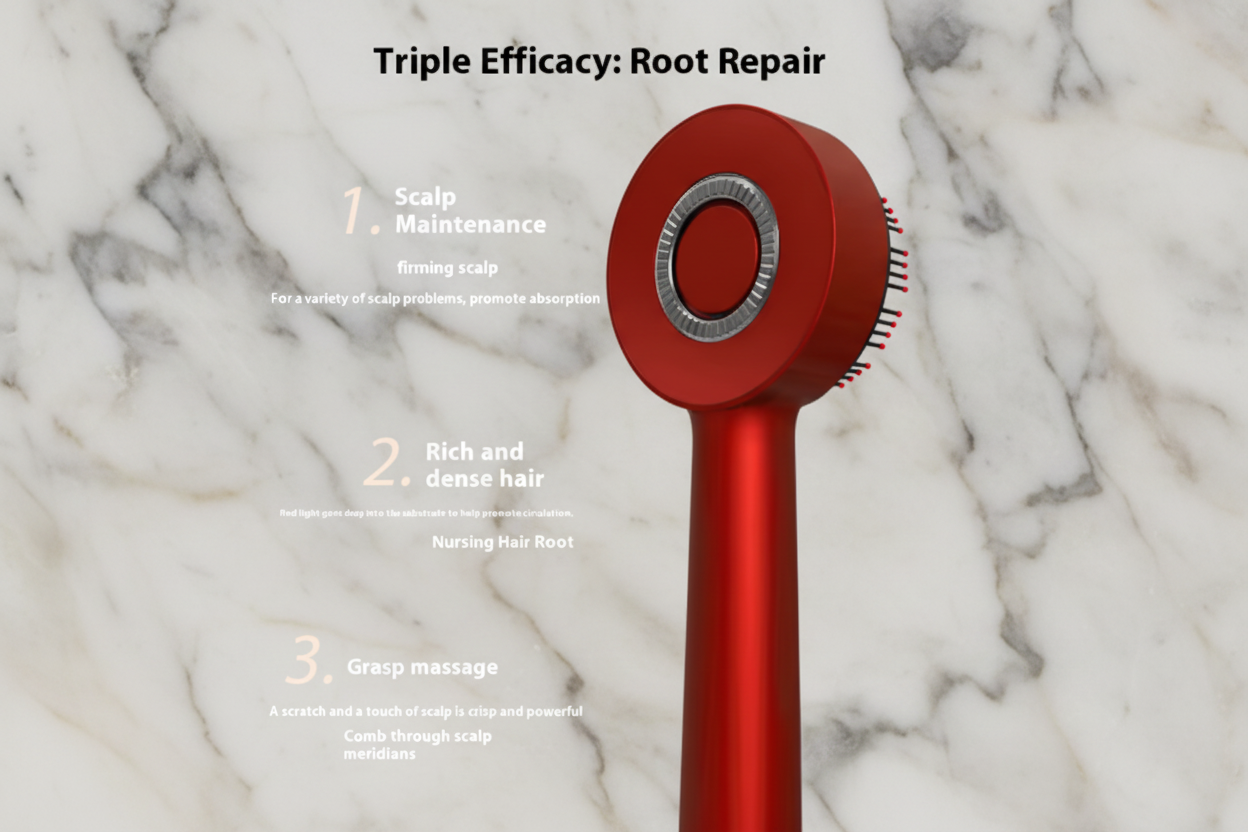 Electric Scalp Massage Comb with Red Light Therapy